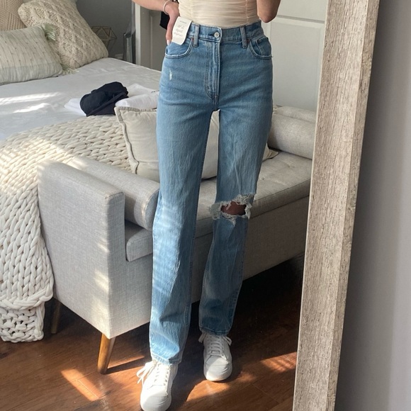 Abercrombie & Fitch 90s Ultra High Rise Straight Jeans - 24L - Picture 9 of 10